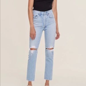 AGOLDE Riley High Rise Straight Crop